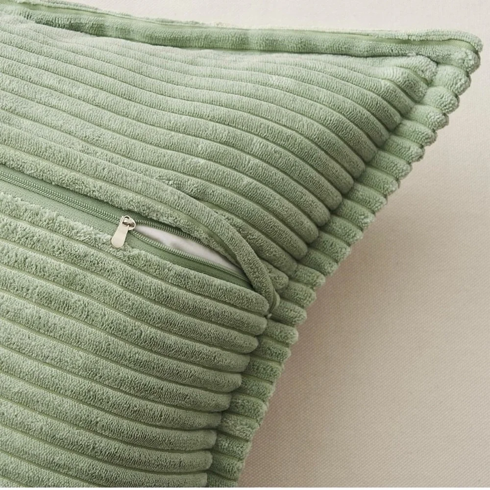 New West Elm (Set 4) Boho Velvet Corduroy Throw Pillow Cover Case Sham 18